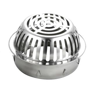 304不锈钢阳台地漏天台户外雨水110下水道排水管插卡式防堵罩75管