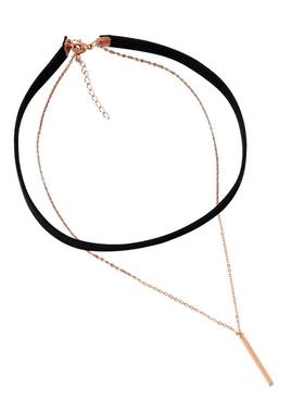 CHOKER双层钛钢性感暗黑系仿皮绳
