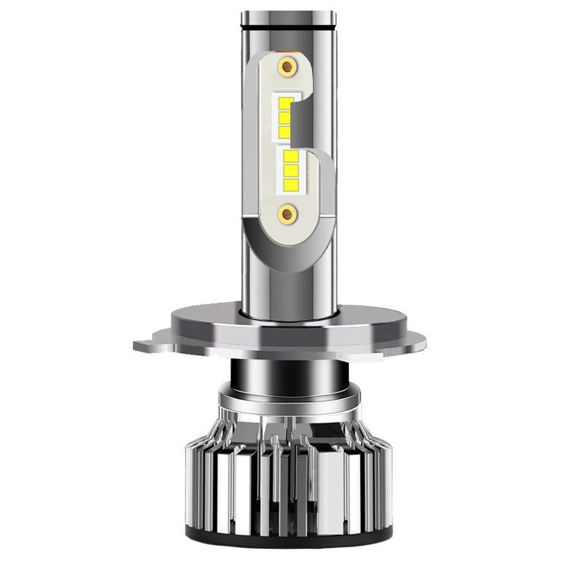 18灯珠淡黄光汽车led大灯h4h7h119005h3高亮远近高一体透镜车灯炮