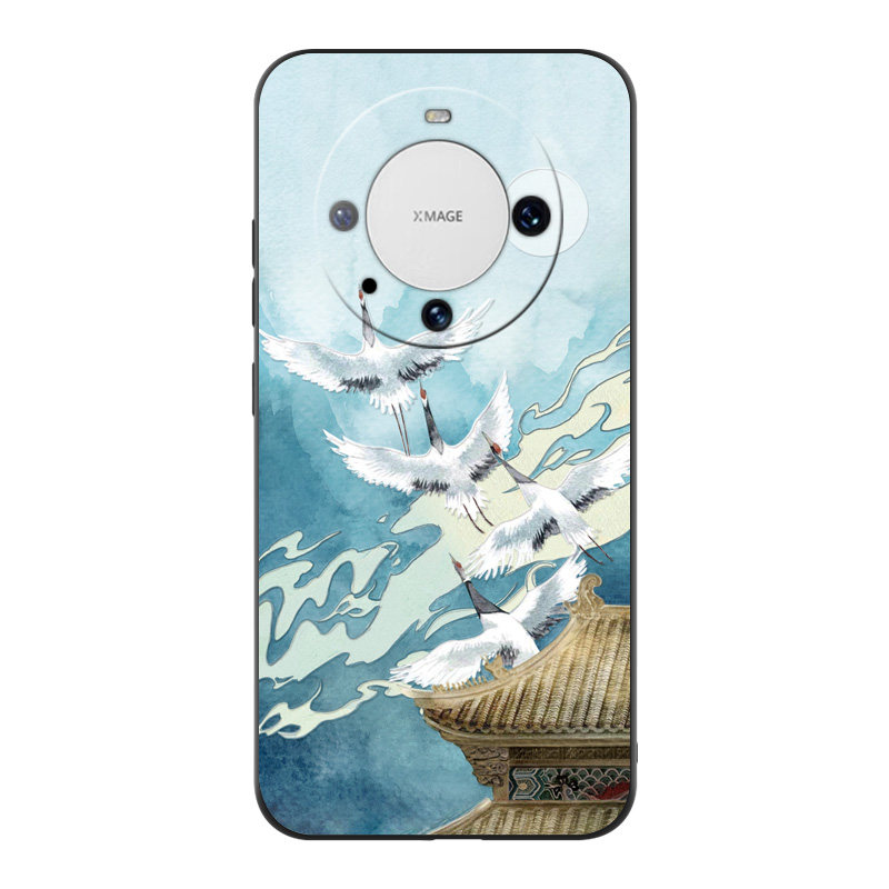 适用华为mate60pro手机壳mate60保护套防摔mate50e硅胶软壳mate40pro+超薄中国风mate30浮