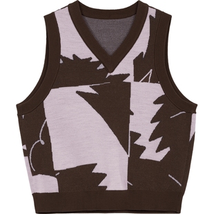 [毛怪]蓬马大童背心马甲抽象图案棉质春装男女儿童pomme de terre