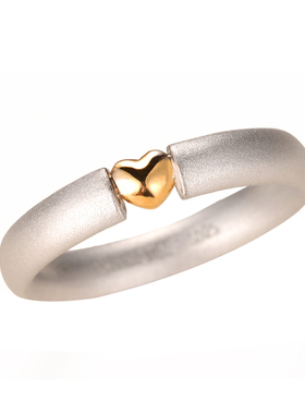 时间诗人融化的心戒指18k金925银