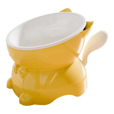 猫碗斜口护颈猫食盆脚猫咪饭碗水碗防打翻斜口猫碗不锈钢猫碗