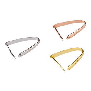 S925纯银平安扣扣头大小号 简约U卡扣银扣头男女吊坠夹扣diy配件