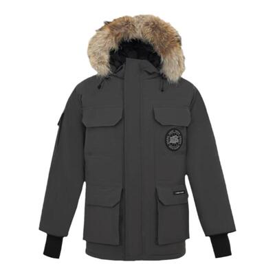 可拆卸毛领美式保暖派克羽绒服