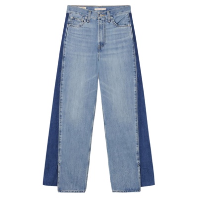 商场同款女士RIBCAGE阔腿牛仔裤