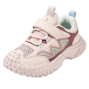 百丽童鞋儿童户外运动鞋男童跑步鞋2025夏季新款网面透气薄款女童