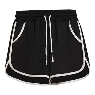 夏季跑步纯棉运动短裤女学生韩版大码胖mm宽松阔腿裤休闲家居睡裤