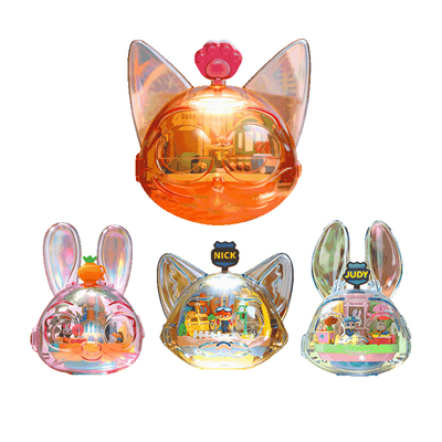 疯狂动物城转转乐微场景手办摆件