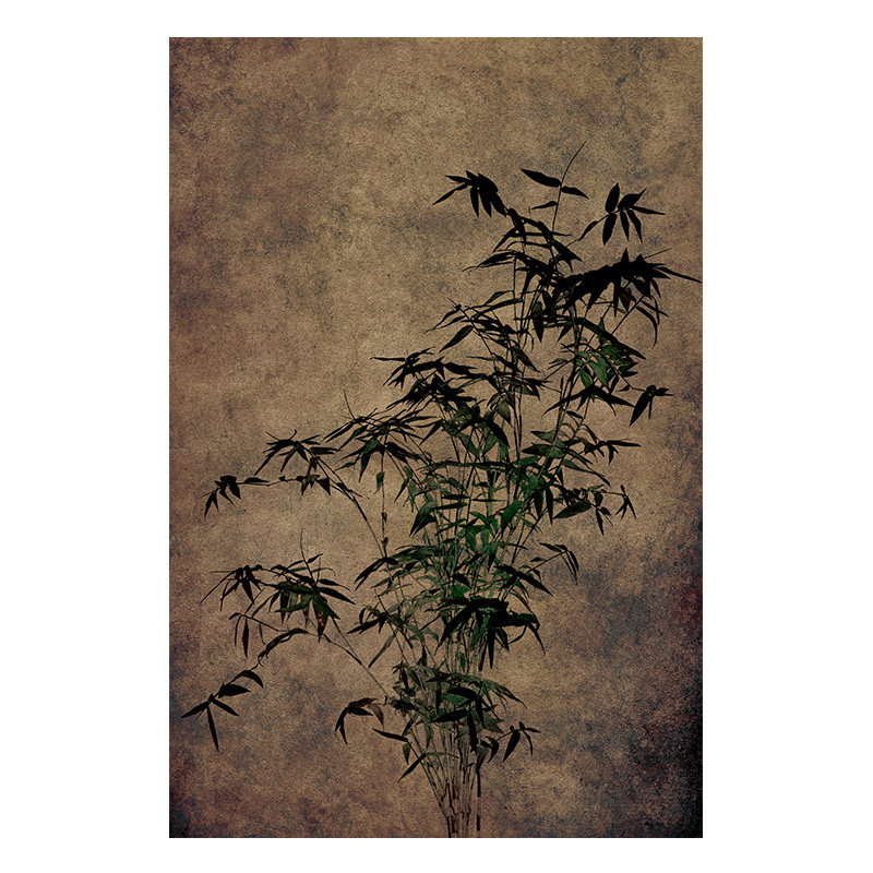 原创诧寂风竹子茶室挂画玄关民宿客厅酒店展厅中古茶楼会所装饰画
