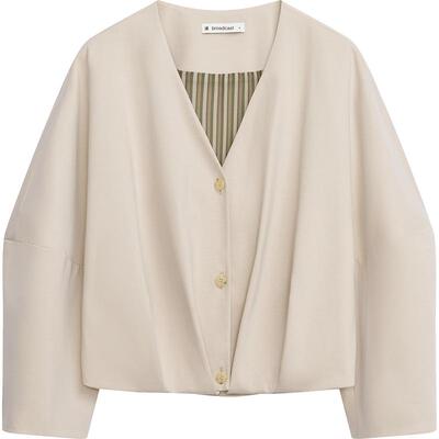 【播奥莱】播V领短外套女商场同款夏韩系chic无领上衣BDR2WD0766