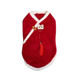 宠物狗狗衣服喜庆新年服过年装柯基泰迪中型犬秋冬季保暖加绒背心