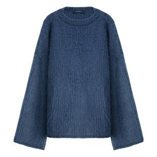 COCOBELLA仿驼绒加厚长毛拉绒毛衣女秋冬松弛感保暖针织衫MZ7073