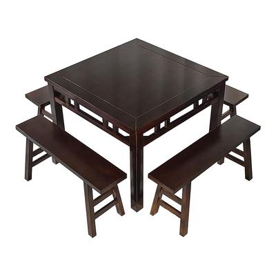 中式八仙桌全实木饭店桌椅商用