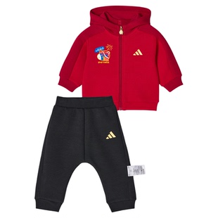 男婴童新年款休闲针织拜年服连帽长袖套装秋冬adidas阿迪达斯官方