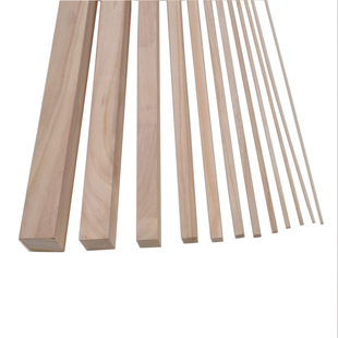 包邮木条手工diy材料桐木条制作木屋模型实木方条扁条小细木条子