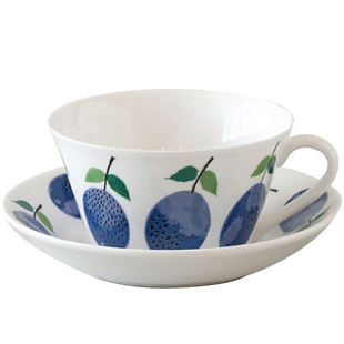 瑞典Gustafsberg古斯塔夫蓝李系列骨瓷咖啡杯碟下午茶杯家用餐盘