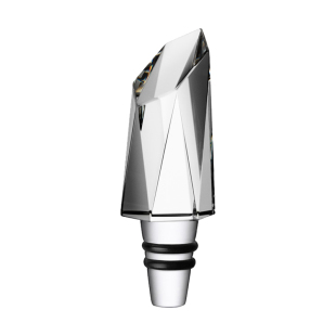 Orrefors 手工水晶玻璃 CARAT CITY红酒瓶塞 创意黑色酒塞子