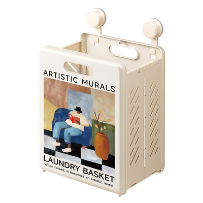 浴室壁挂可折叠脏衣篮