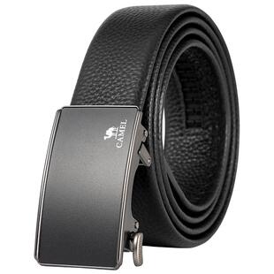 骆驼头层牛皮皮带男士2025新款自动扣腰带情人节礼物商务真皮裤带