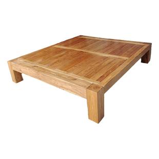 榻榻米纯实木床老榆木床无床头床现代简约单人床双人床框架床定制