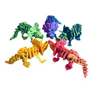 3D打印骨骼三角龙恐龙关节可动手办模型玩具礼物送礼家用摆饰