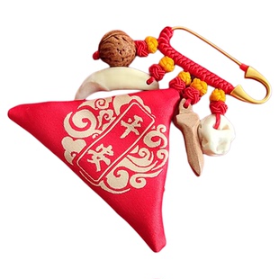 别针婴儿龙蛇宝宝孕妇三角符平安符护身符袋福袋拉链外出桃木挂件