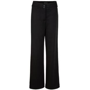 名师路毛呢高腰阔腿裤女新款冬季偏厚百搭裤子黑色简约时尚