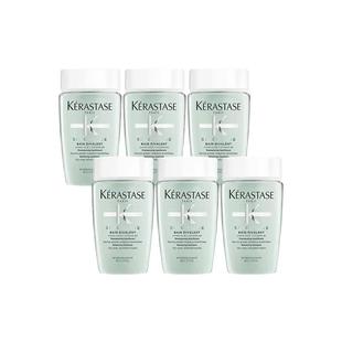 卡诗洗发水双重功能80ml清爽控油无硅油洗发露*6