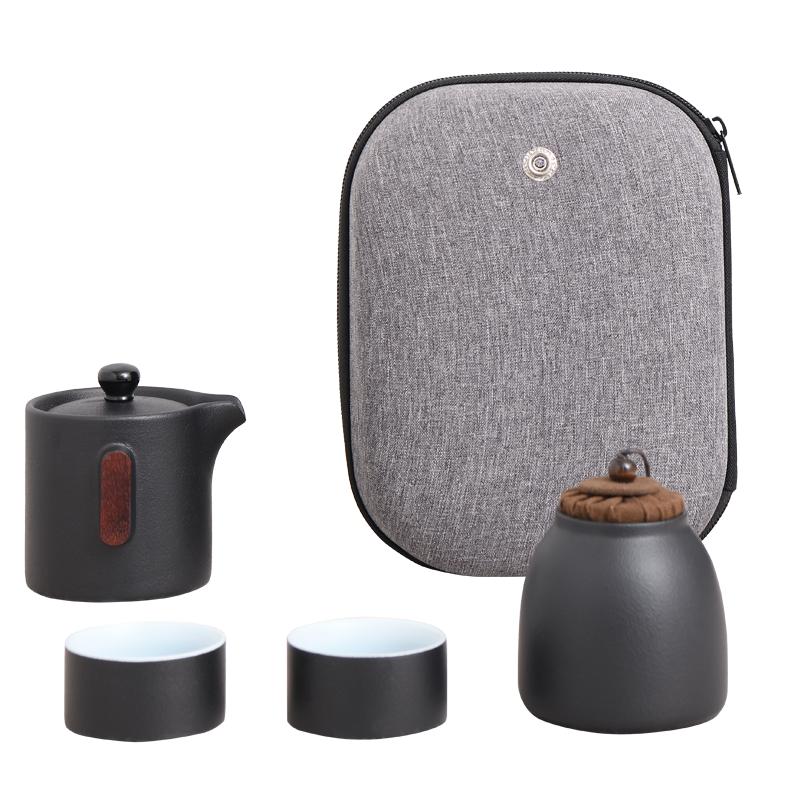 户外便携式旅行小型黑陶整套茶具