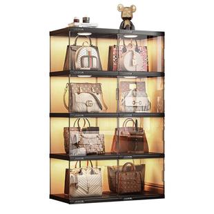 包包收纳神器防尘柜子装帽子的置物架家用存放透明储物高级展示盒