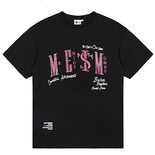 MEDM × STK 珠片绣字母排版短袖T恤女2025新款潮牌夏季休闲半袖