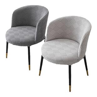 弧形椅子套罩梳妆台办公桌椅餐厅半圆椅子套罩通用型椅套罩一体