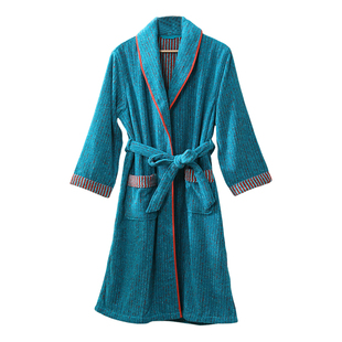 金号毛巾料浴衣纯棉浴袍睡袍洗澡家居服全棉柔软吸水腰带系带式