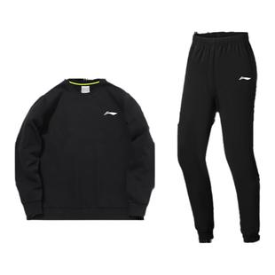 李宁运动套装男士2025秋冬季新款加绒套头卫衣裤子卫裤休闲爸爸装