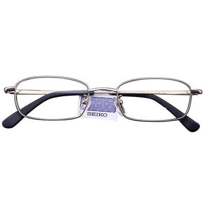 精工商务简约纯钛眼镜架全框