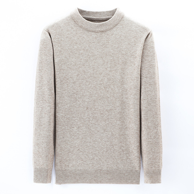 纯羊毛男士秋冬加厚半高领羊毛衫