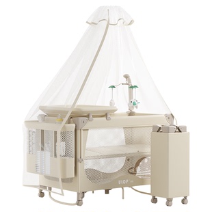 ULOP优乐博云梦婴儿床拼接床带尿布台可移动折叠宝宝床多功能礼物