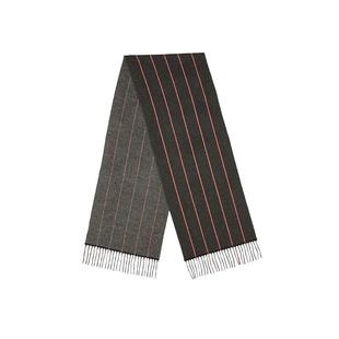 【自营】Bally/巴利时尚男士条纹设计羊毛混纺围巾送礼物6302083