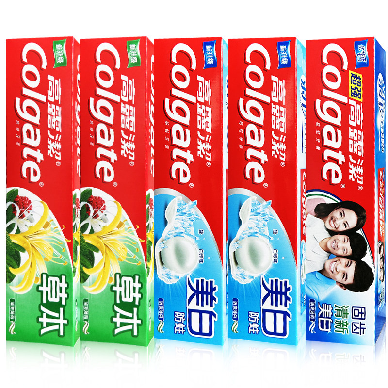 高露洁去渍亮白玫瑰盐粉盐牙膏