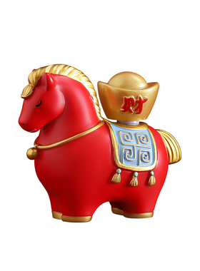 2026马年马上有钱吉祥物摆件