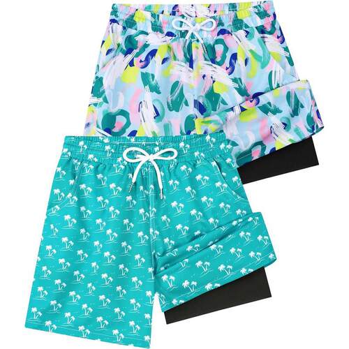 S 51217 Men's Quick Dry Swim Trunks 男士印花泳裤 欧美跨境外