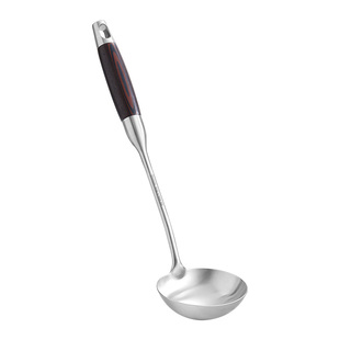 汤勺316不锈钢家用长柄大号盛汤防烫粥勺炒勺厨师专用炒菜大勺子