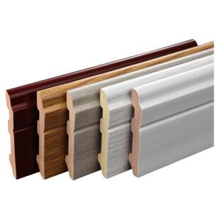 竹木纤维踢脚线可泡水实木地脚线家用木塑墙角线6cm7公分10可自装