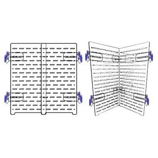 小号透明鱼缸隔离网分断多区档L形直角十字T形隔层盖底垫板可定制
