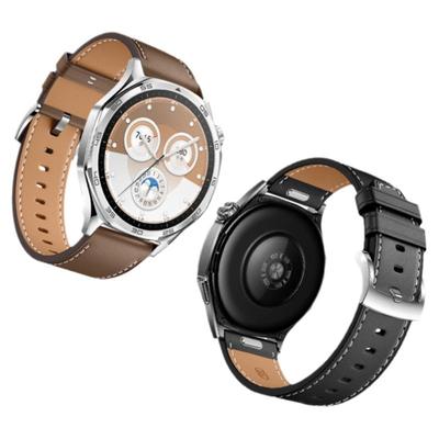 适用华为watch5手表带watchgt5按键快拆真皮5pro腕表带watch4pro新年瑞红GT4运动gt3智能2pro夏季男士高级
