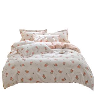 长相知家纺双层舒氧纱纯棉四件套100纯棉被套罩床单床上用品