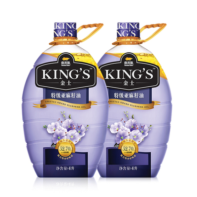king's特级亚麻籽油4L