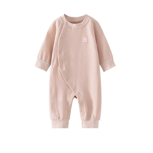 童泰婴儿连体衣春秋纯棉宝宝衣服家居服睡衣满月百天哈衣爬服春装