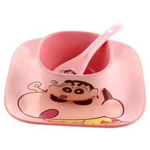 蜡笔小新陶瓷米饭碗可爱盘子家用碗筷套装特别好看的餐具生日礼物